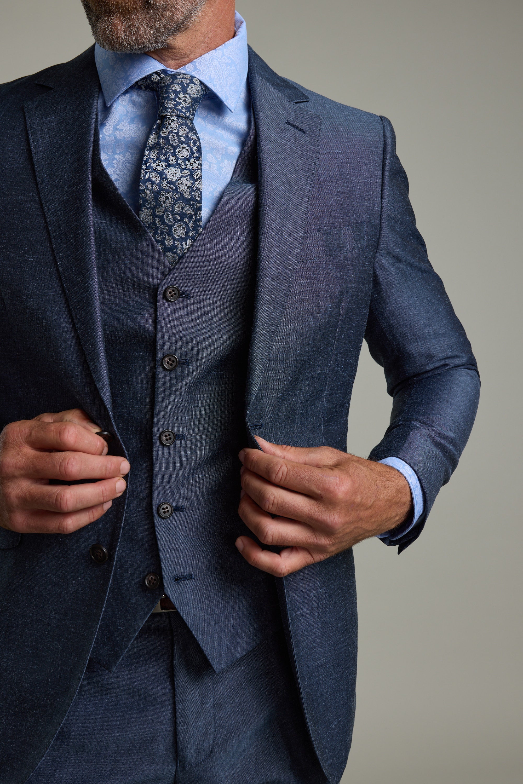 Charles Texture Waistcoat - Image 2