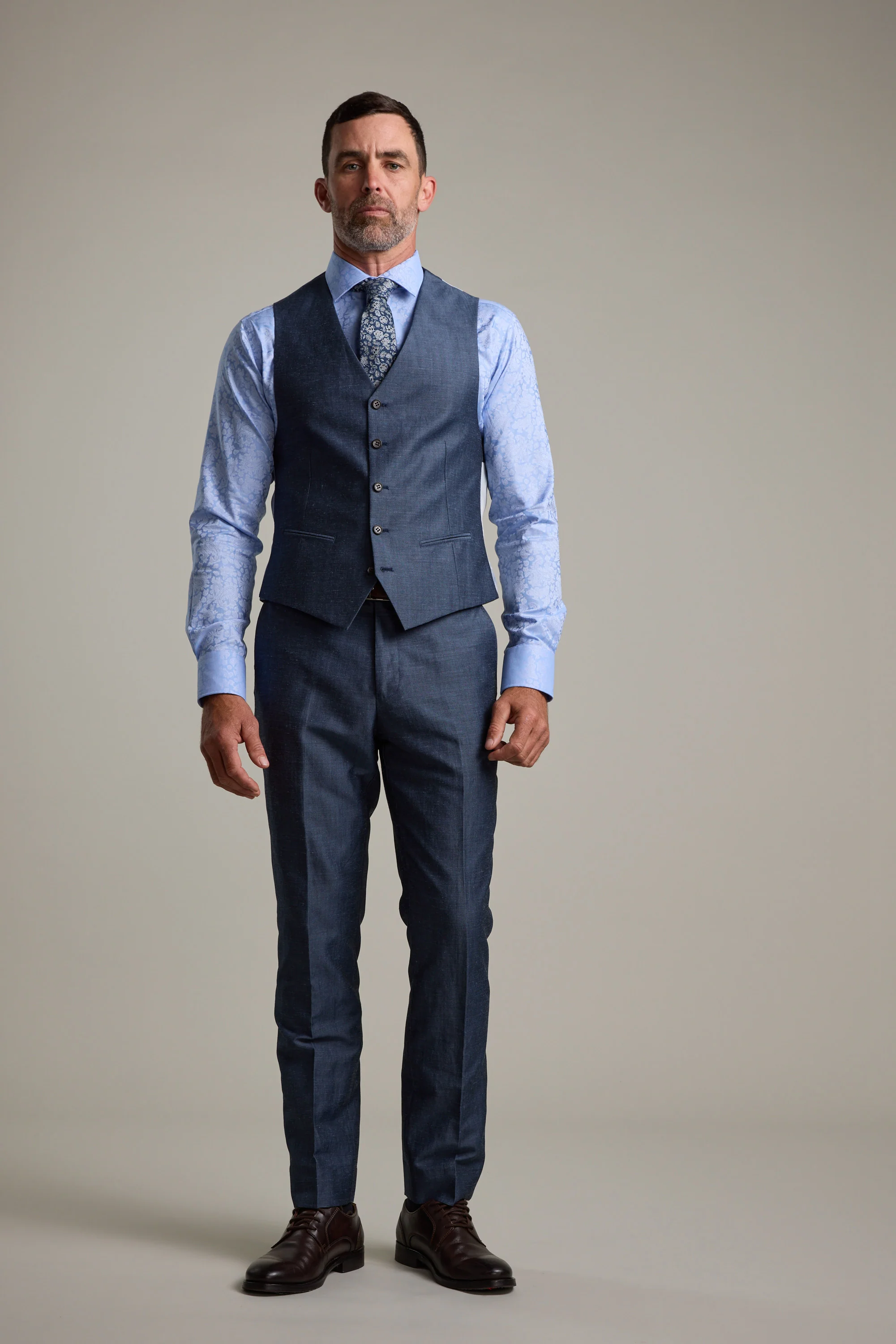 Charles Texture Waistcoat - Image 5