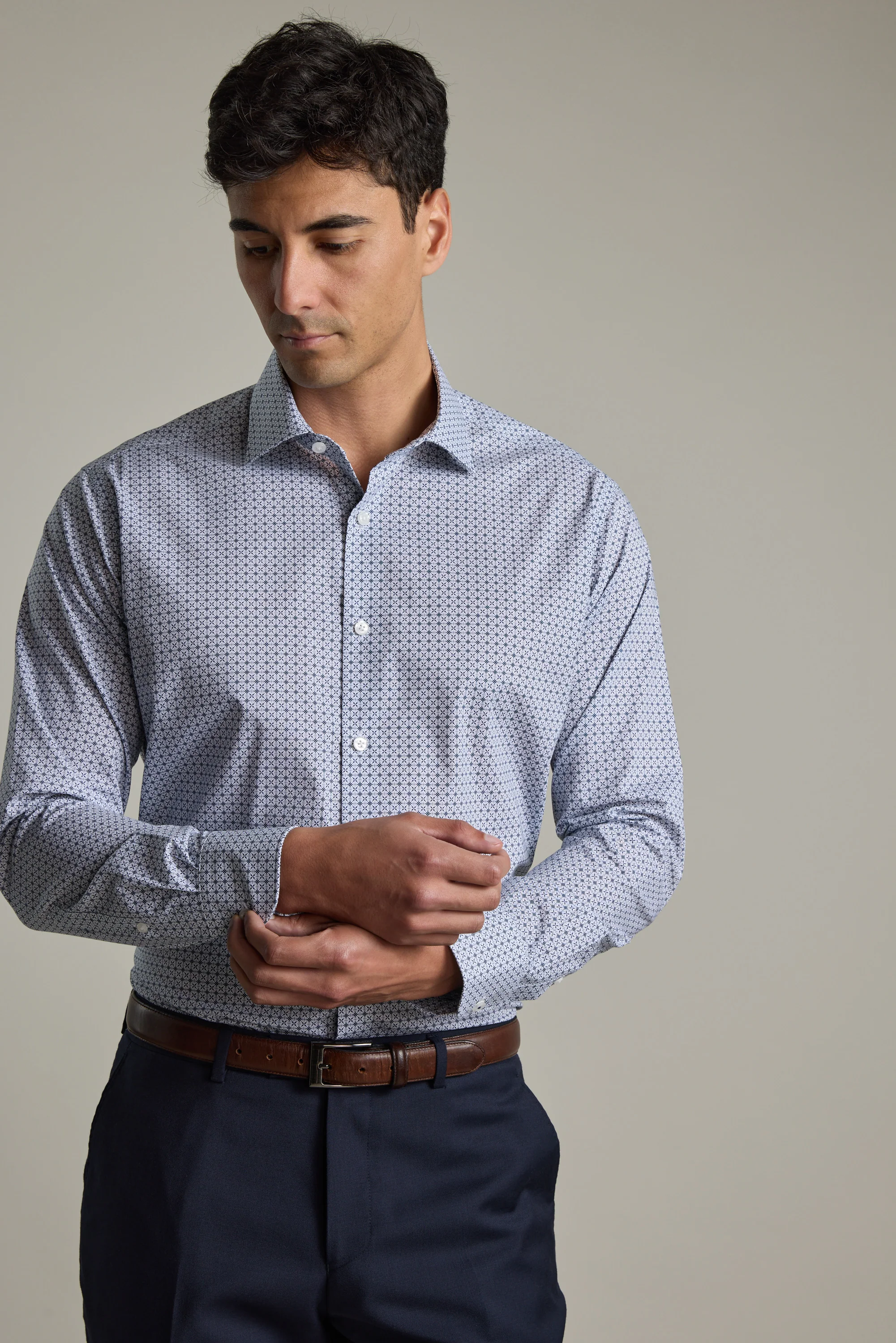 Dalley Print Business Shirt - Image 4