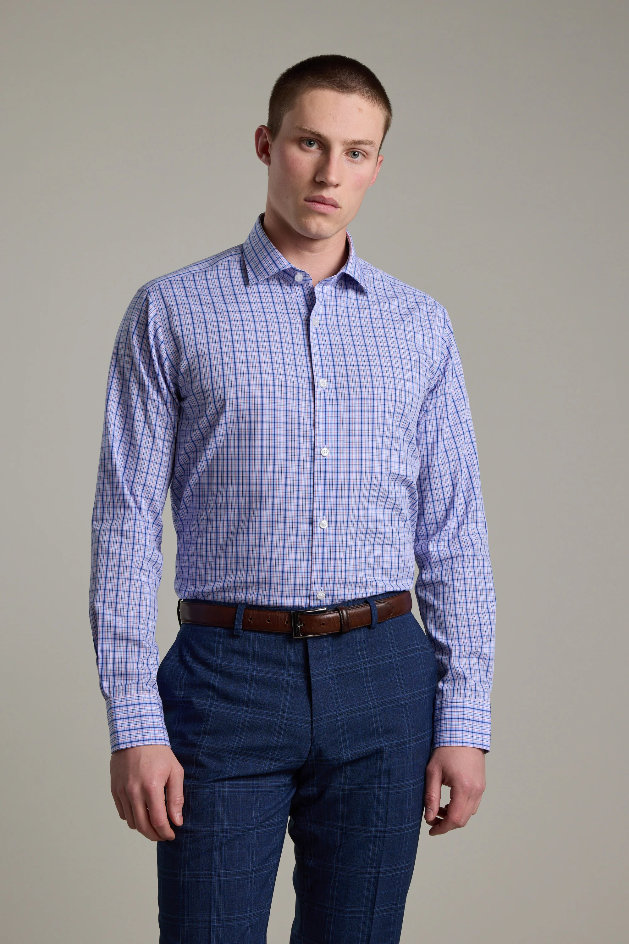 Denton Check Business Shirt - Image 3