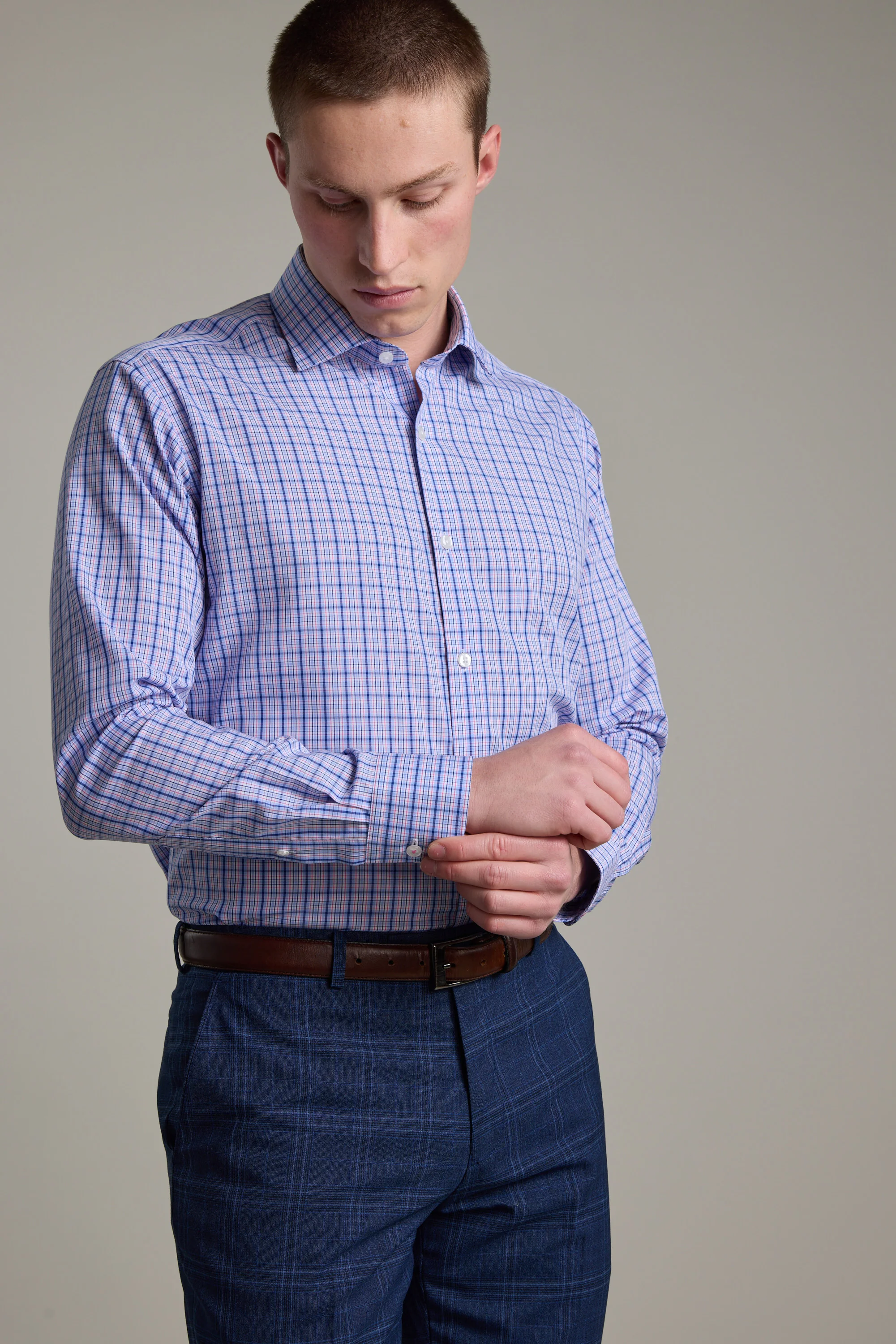 Denton Check Business Shirt - Image 7