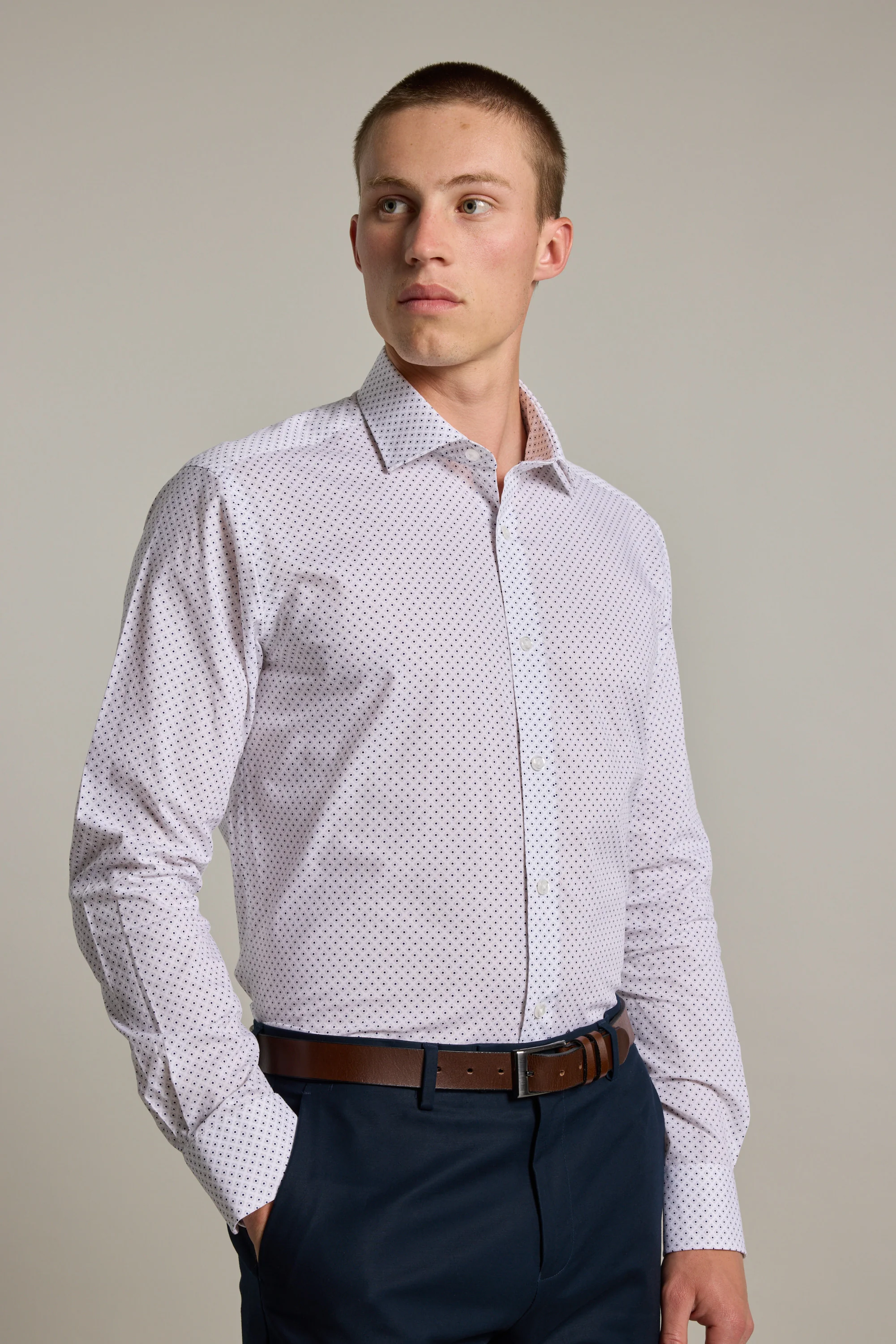 Foster Print Business Shirt