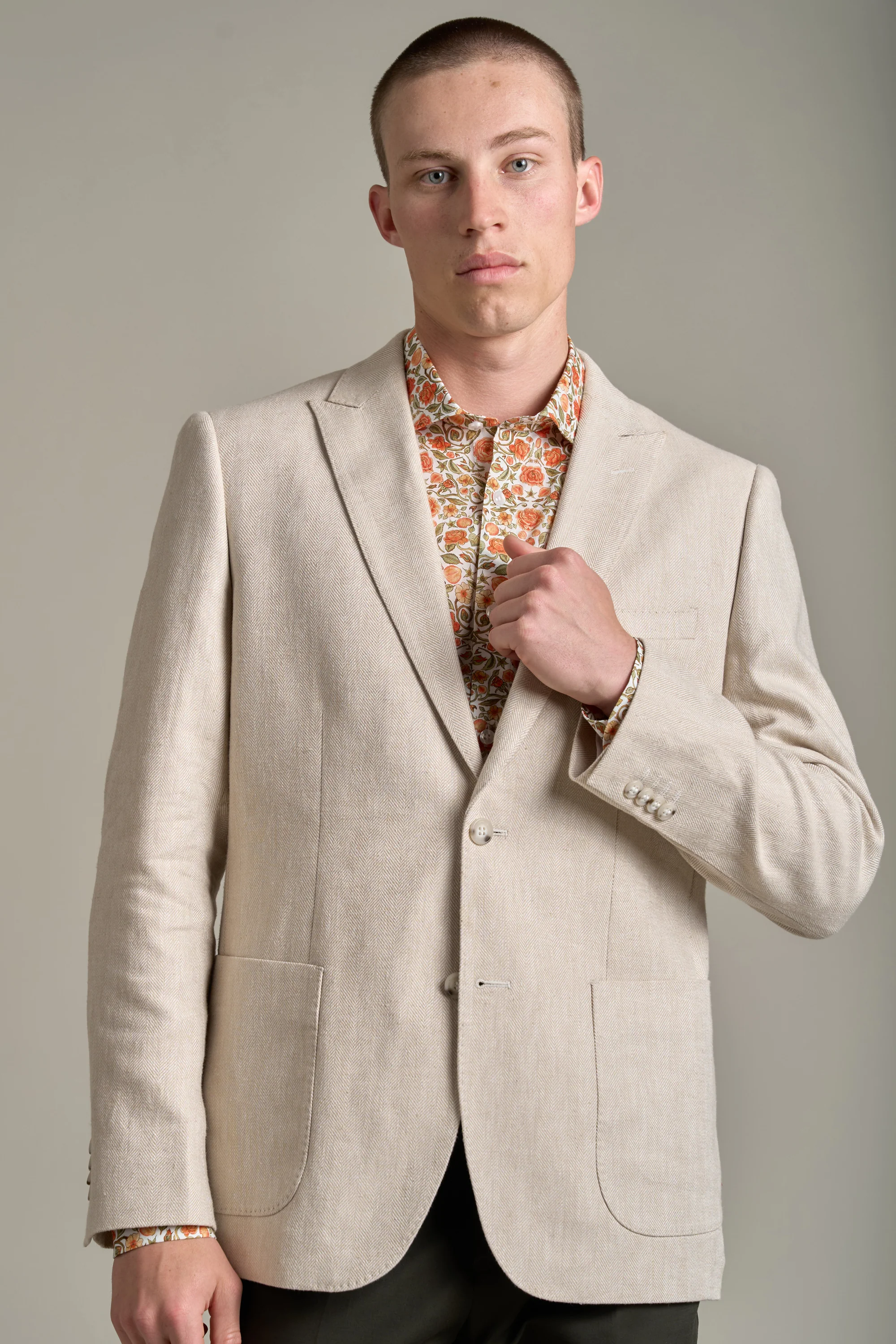 Hume Herringbone Blazer - Image 3