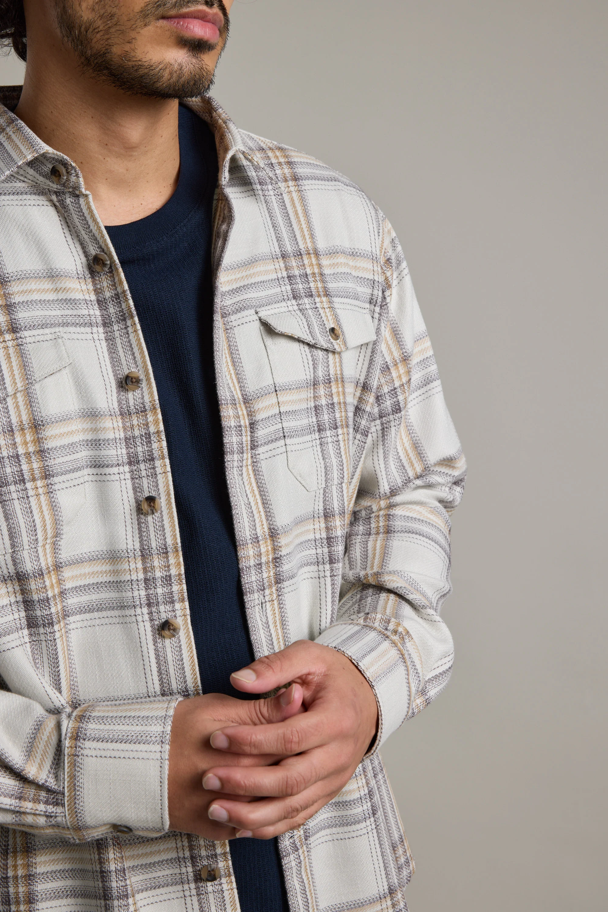 Johnnie Check Overshirt - Image 3