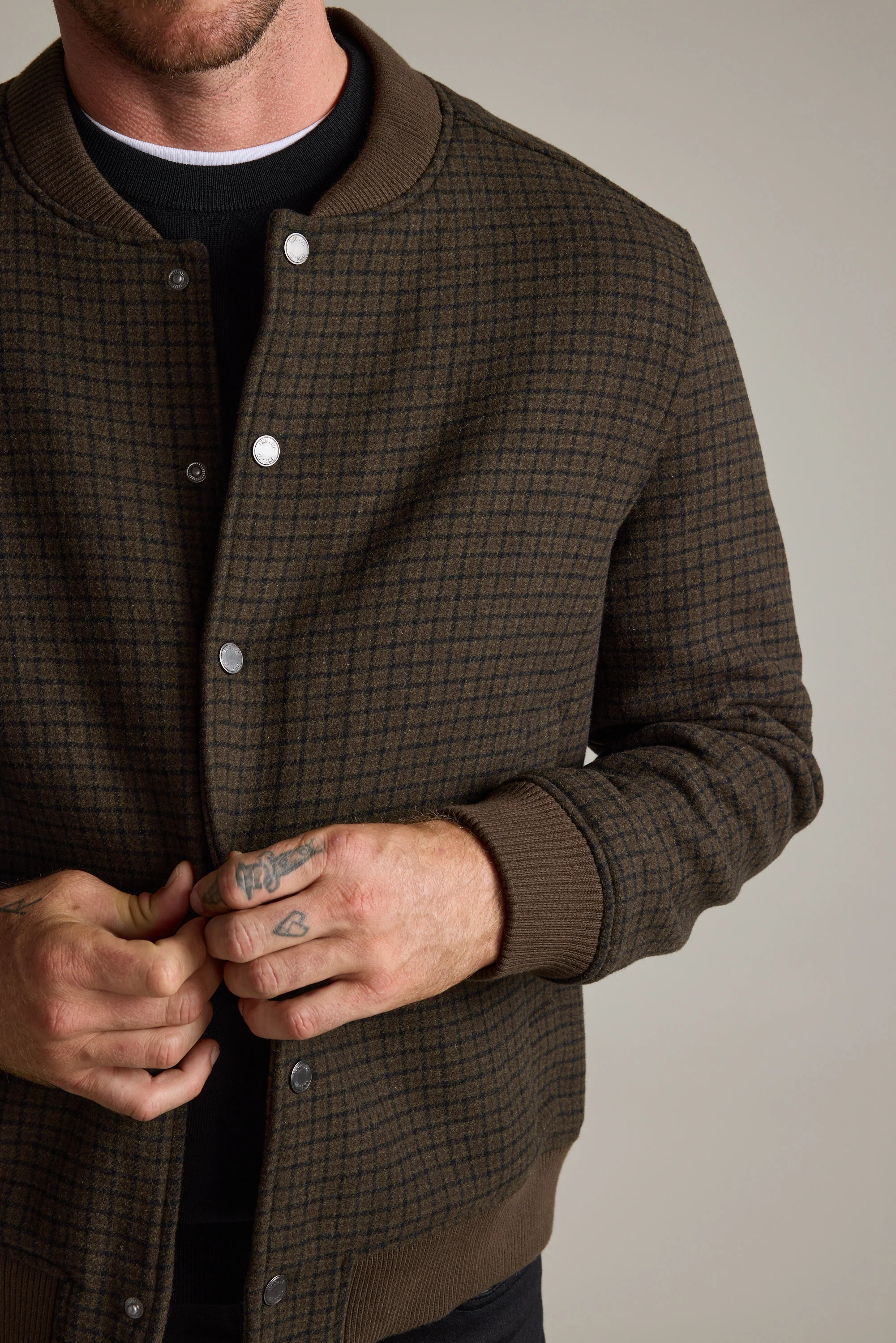 Leland Wool Bomber Jacket - Image 3