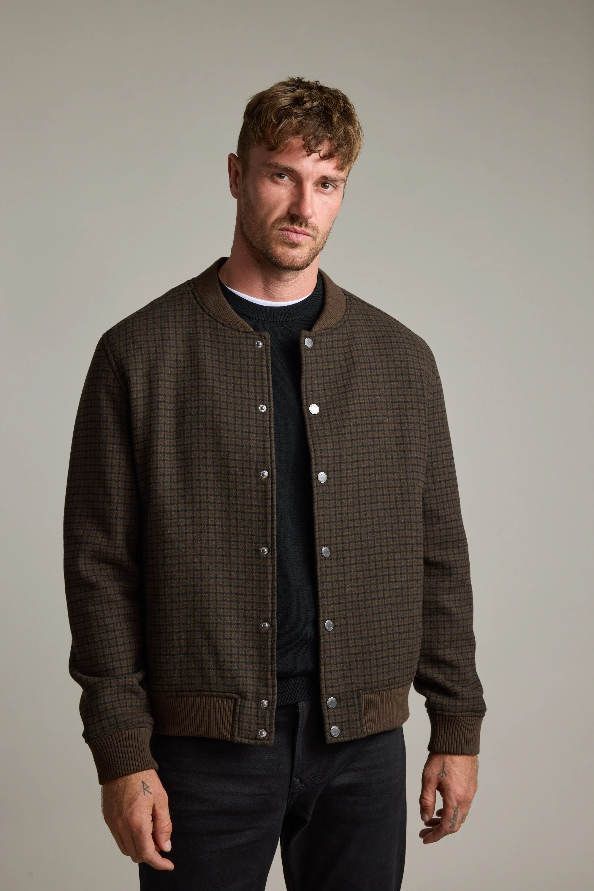 Leland Wool Bomber Jacket - Image 7