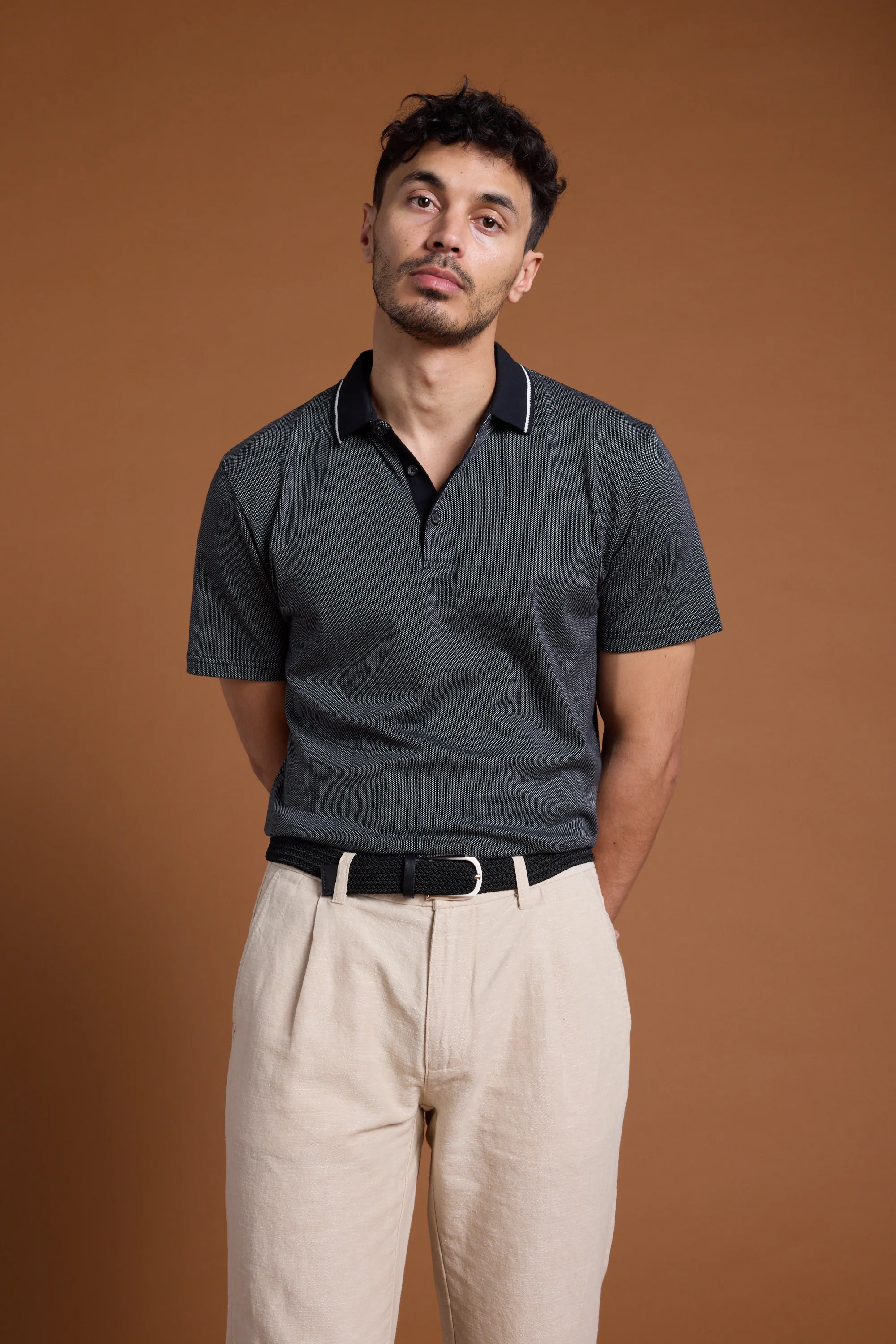 Olson Mercerised Texture Polo - Image 4
