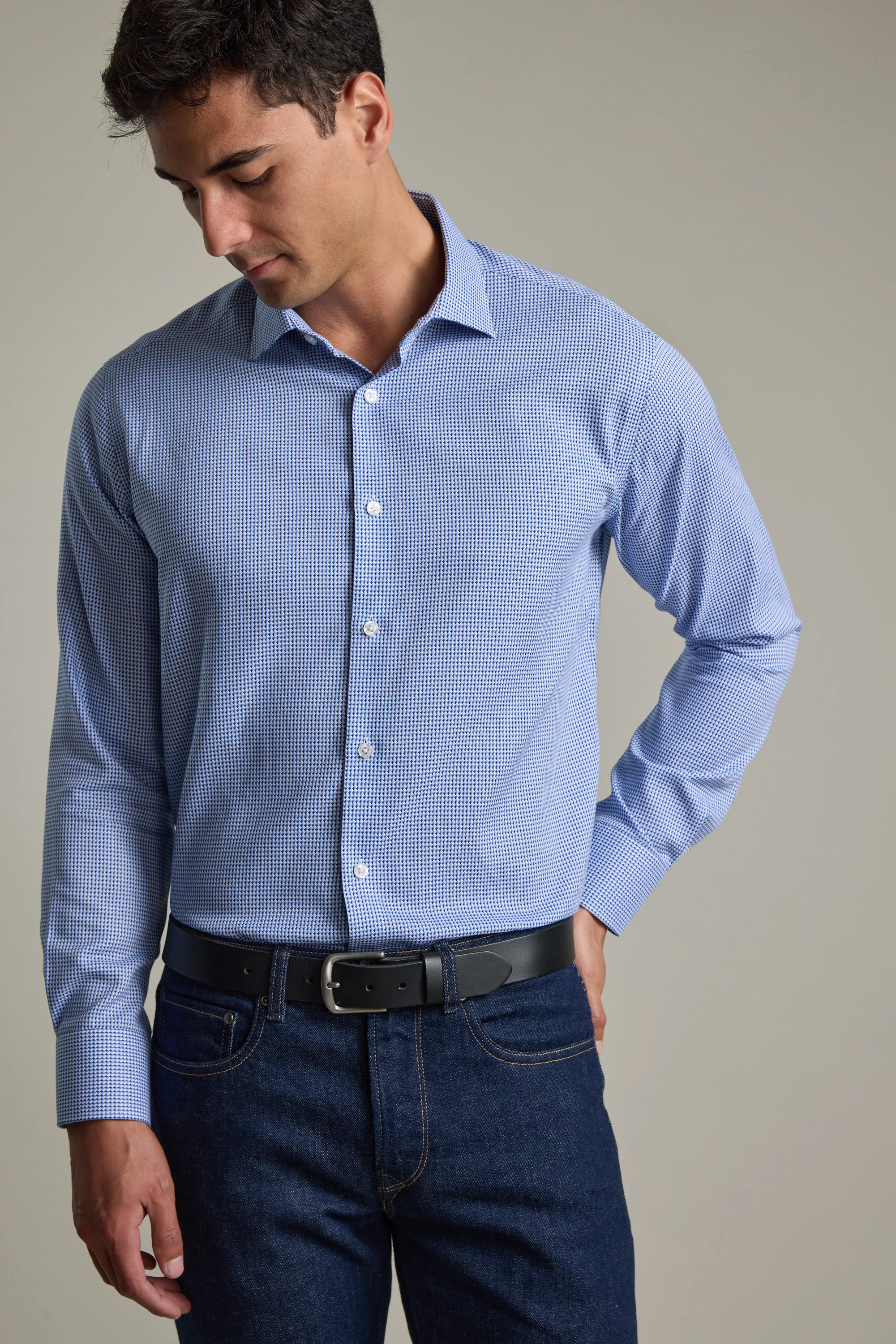Seaview Texture Business Shirt - Image 3