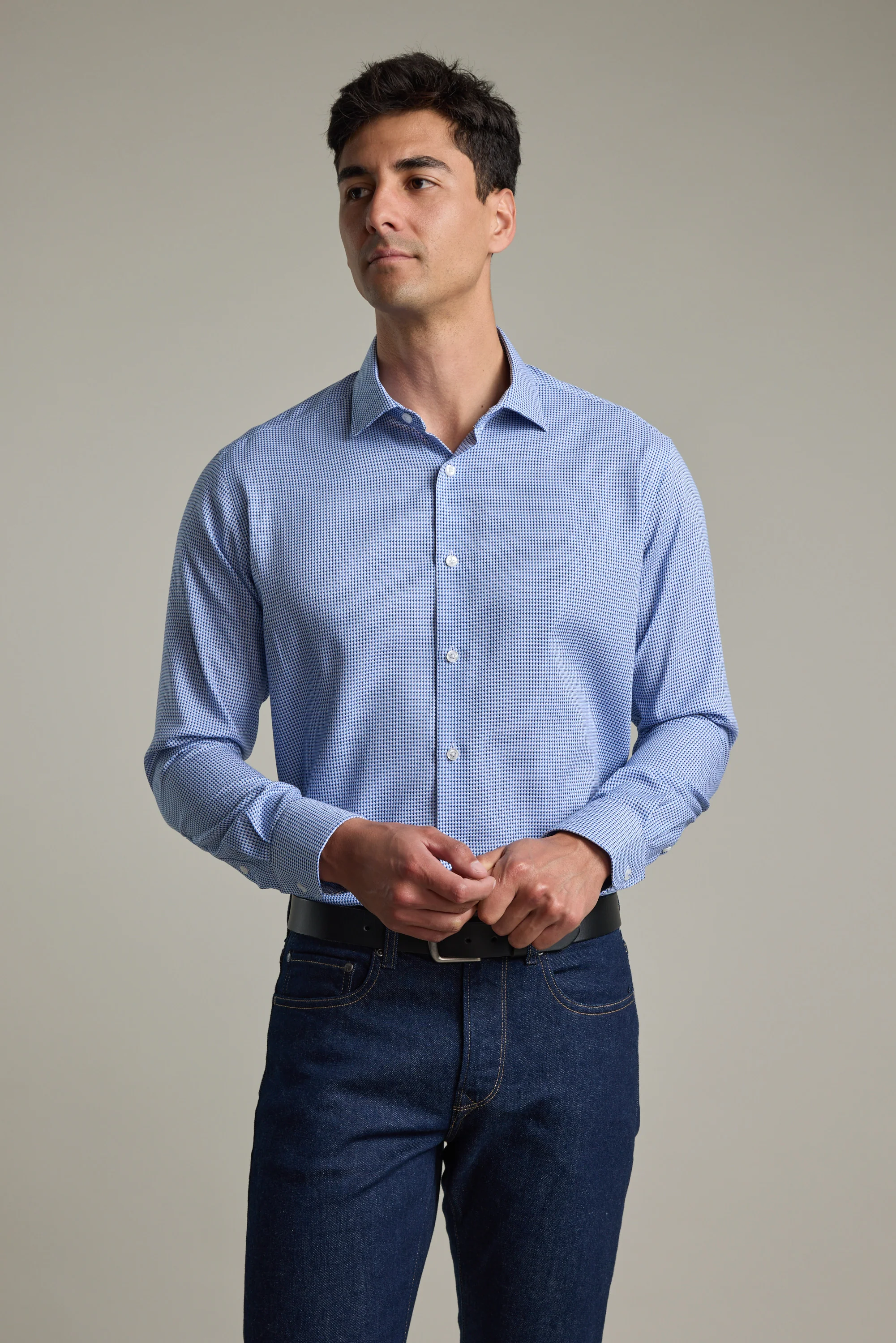 Seaview Texture Business Shirt - Image 5