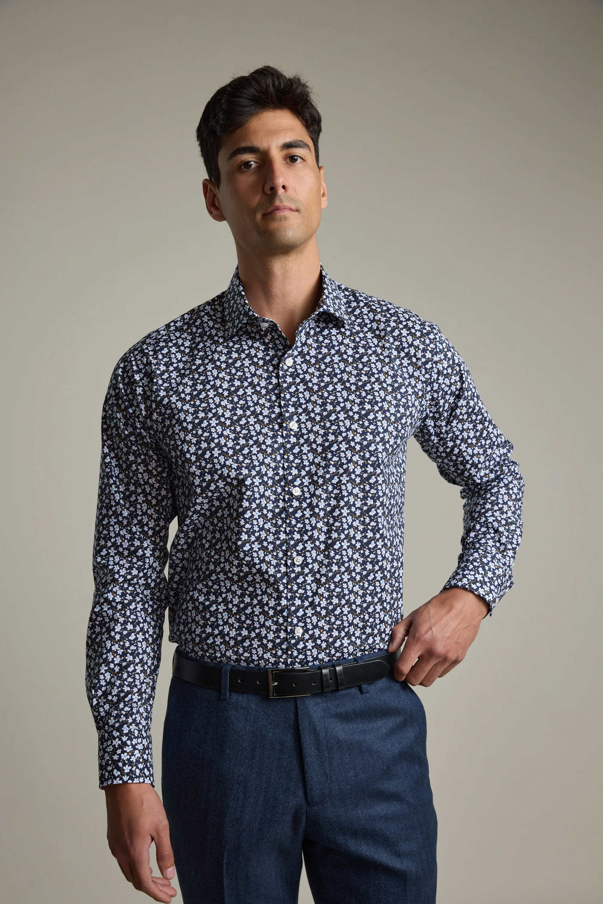 Shelley Print Business Shirt - Image 5