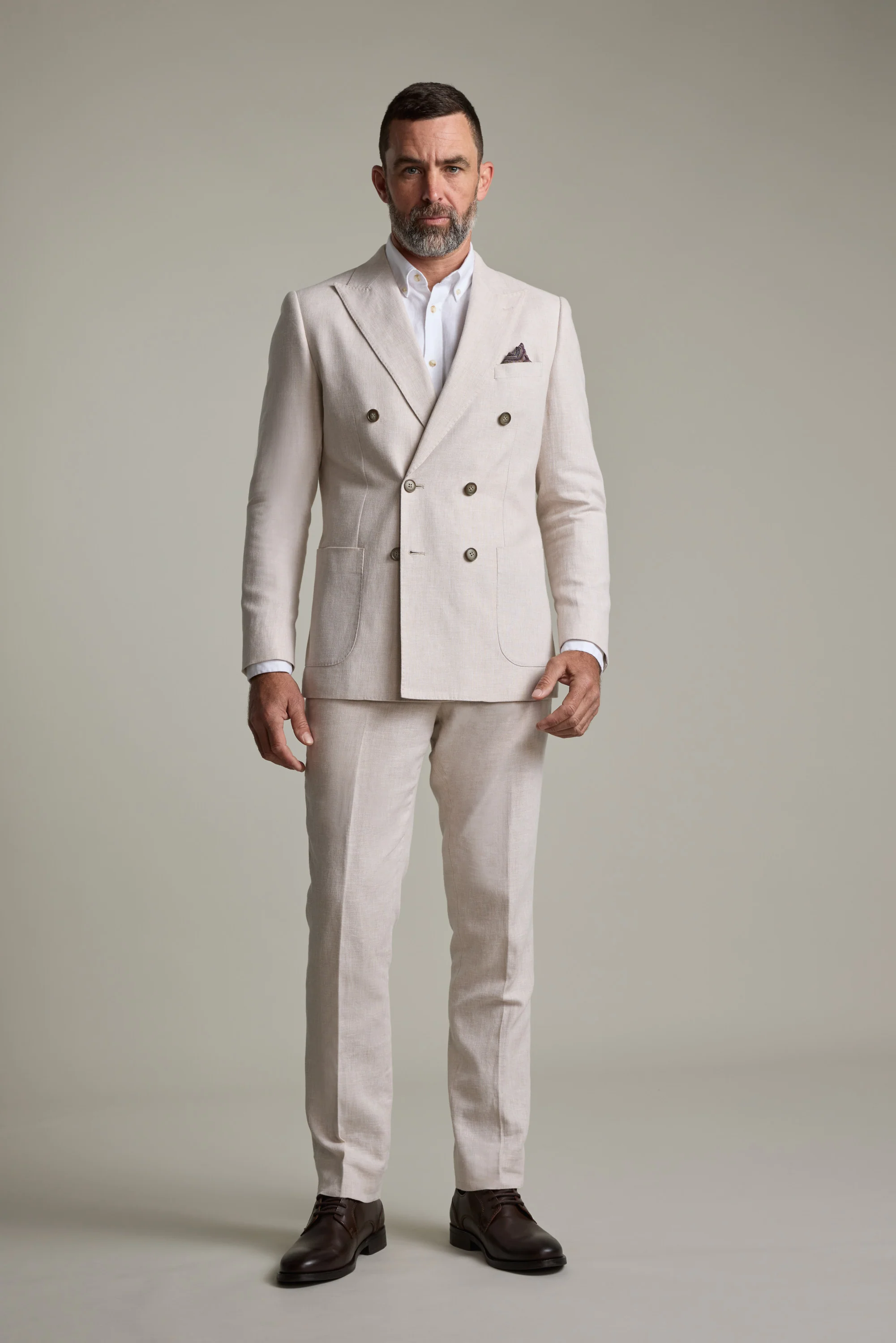 Somerton Linen Double Breasted Blazer - Image 3