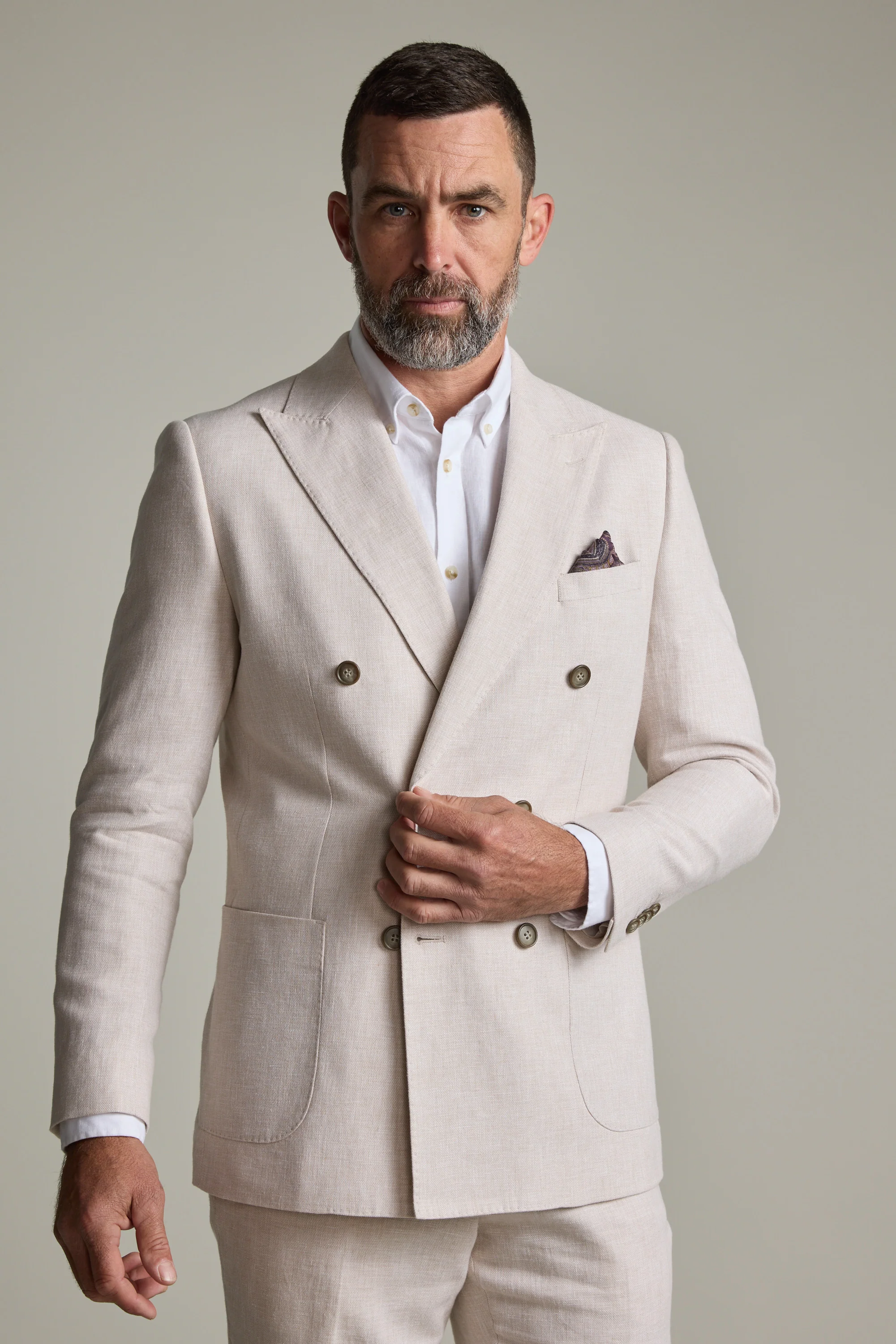 Somerton Linen Double Breasted Blazer - Image 4