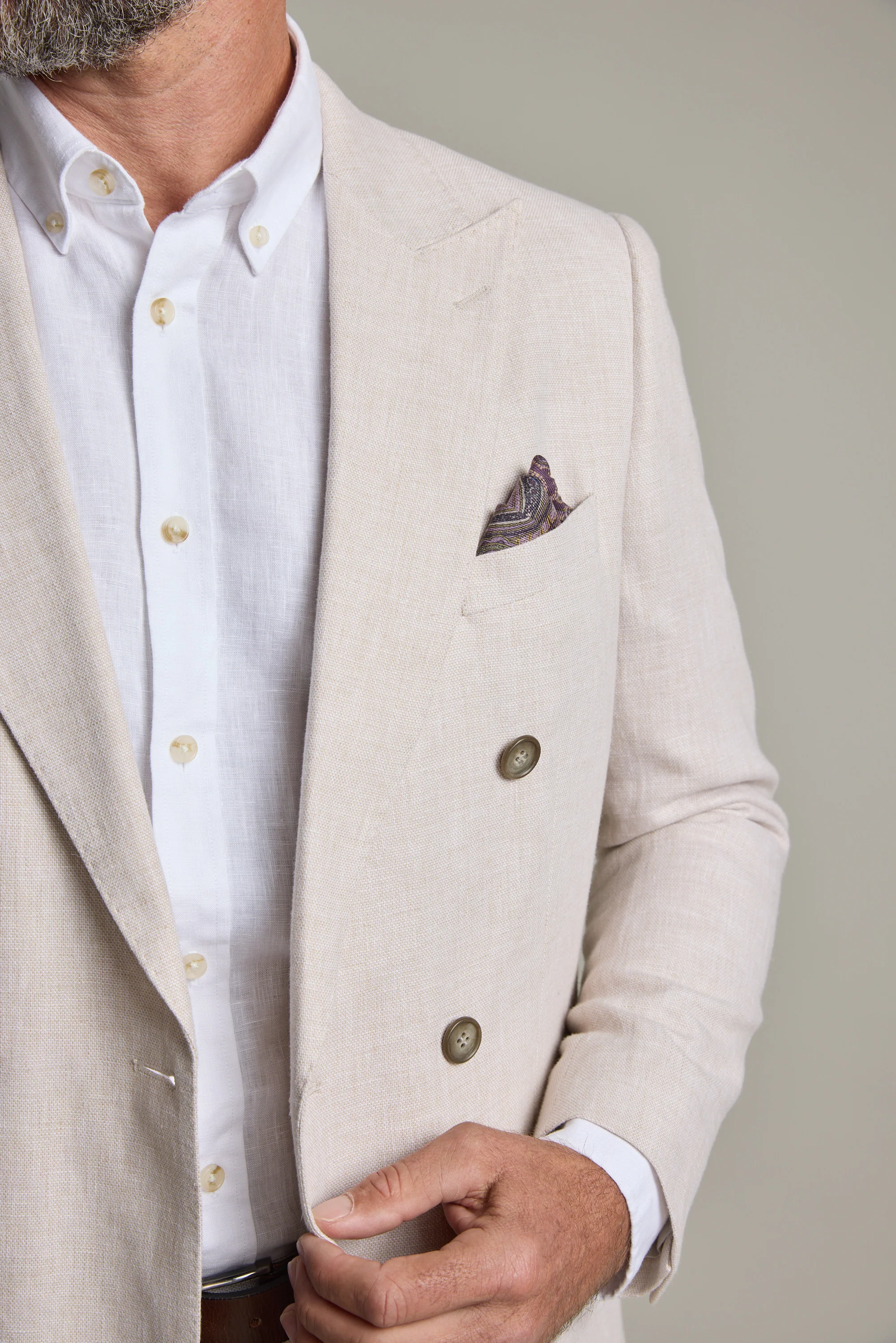 Somerton Linen Double Breasted Blazer - Image 5