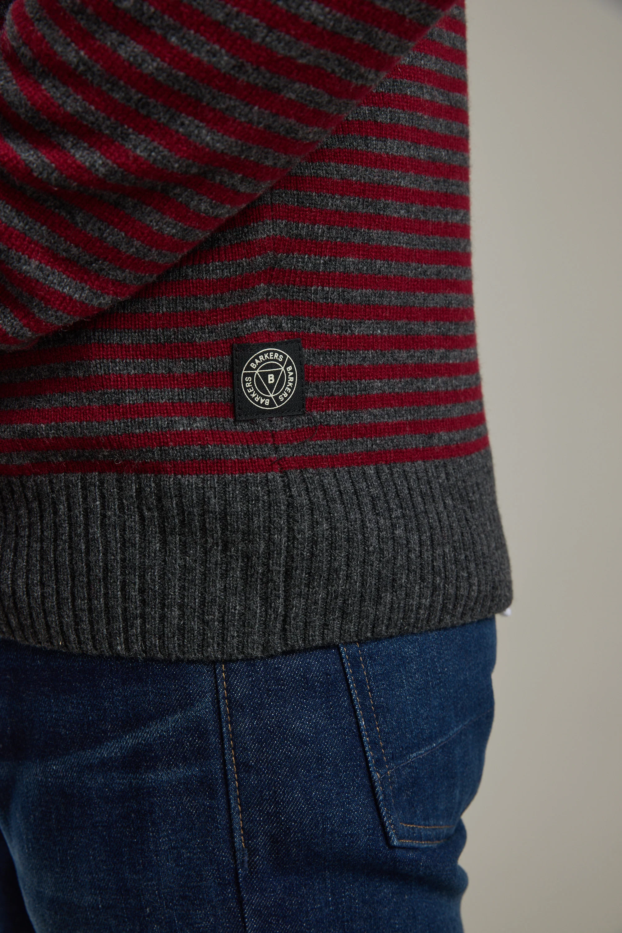 Thornley Stripe Merino Crew - Image 5