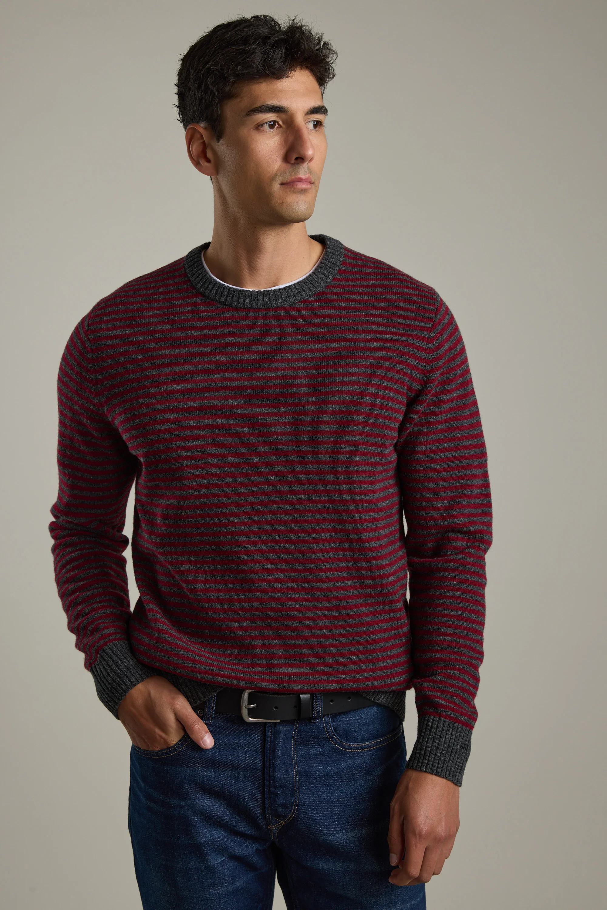 Thornley Stripe Merino Crew - Image 6