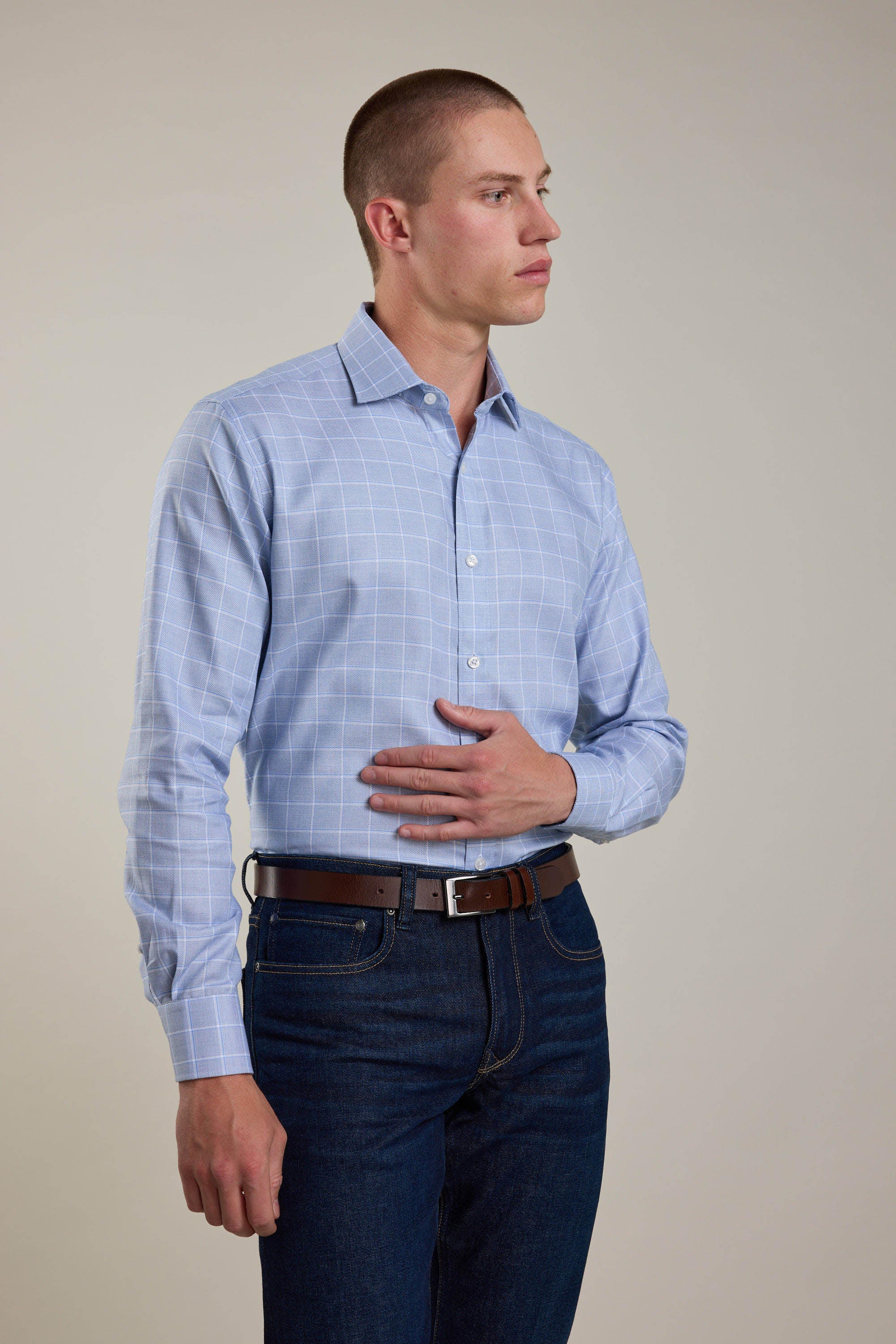 Tyson Check Business Shirt - Image 4